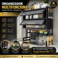 ORGANIZADOR DE COCINA 2 NIVELES CON TAPA