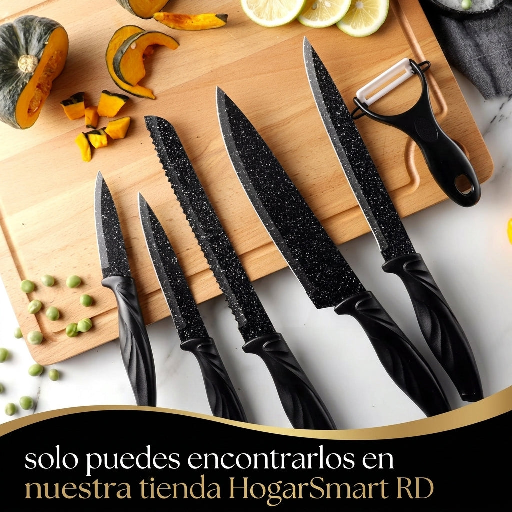 Juego de cuchillos de cocina profesionales 6 piezas