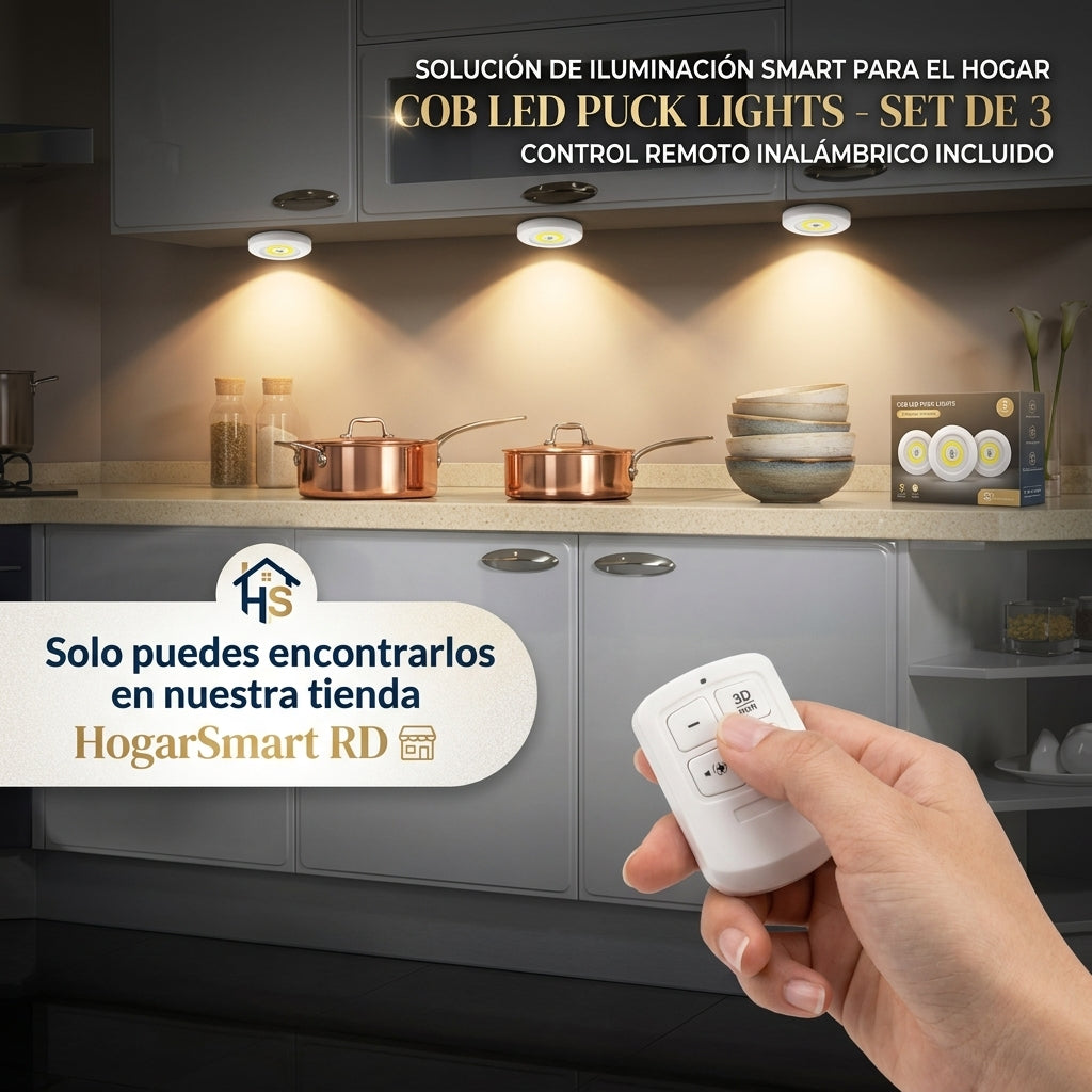 SET DE 3 LUCES LED CON CONTROL REMOTO